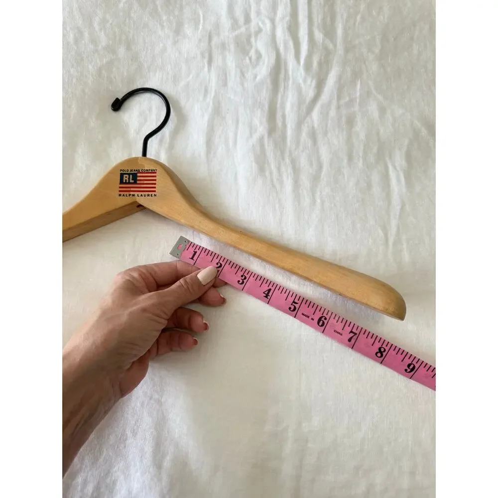Polo Ralph Lauren | Brown Wood Curved Coat Hanger Vintage | Flag